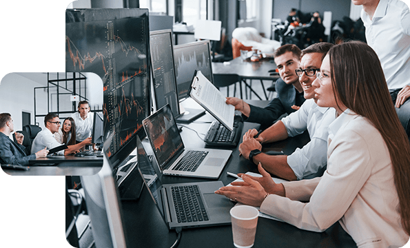 Day traders and developers looking at market charts